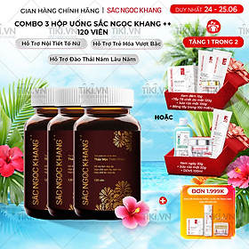 COMBO 3 hộp thực phẩm chức năng Viên uống Sắc Ngọc Khang++ (120 viên)