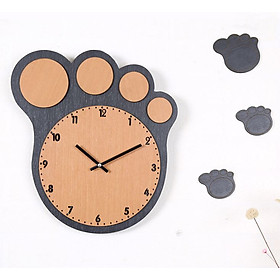 Mua Đồng hồ treo tường bằng Gỗ - hình Bàn Chân xinh xắn