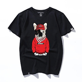 ́ thun UNISEX in PUG chất ̀ ̂ ̂́ ẢNH THẬT̂́ ̣̂ % cotton ̂́, thoáng mát