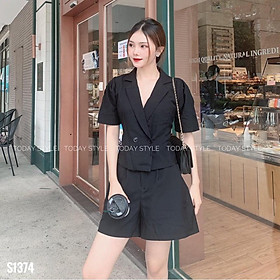 Set bộ áo vest kèm quần ngắn thời trang