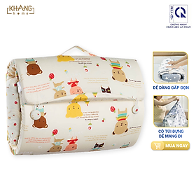 Bộ Nệm Trẻ Em Biến Hình Tiện Lợi Khang Home Baby-Bed-2Go - Chống Lún Giúp Bé Không Bị Cong Vẹo Cột Sống - Giúp Bé Ngủ Ngon Khi Đi Chơi Xa