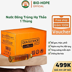 Nước Đông Trùng Hạ Thảo Nguyên Chất BIO HOPE Chính Hãng - 1 Thùng