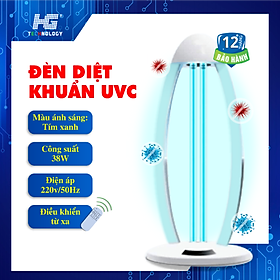 Đèn UV khử trùng, diệt khuẩn không khí chính hãng HG 38W, dùng cho phòng 60 - 120 m2
