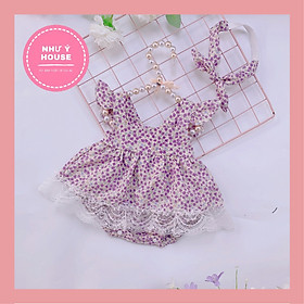 Body bé gái chấm bi tím  và giầy vảiNhư Ý House-mặc sinh Nhật- thôi nôi quà tặng