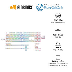 Mua Keycap Pudding Glorious Aura V2 PBT Doubleshot White - 145 phím - Hàng Chính Hãng