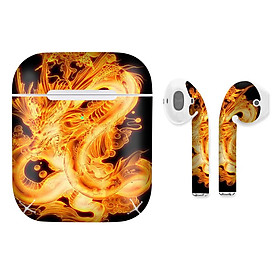 Mua Miếng dán skin chống bẩn cho tai nghe AirPods in hình Rồng Dragon - dra005 (bản không dây 1 và 2)