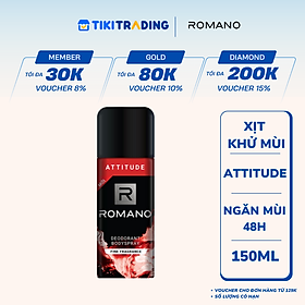 Xịt Khử Mùi Toàn Thân Cho Nam Romano Attitude (150ml)
