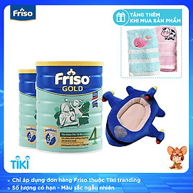 Bộ 2 Lon Sữa Bột Friso Gold 4 Cho Trẻ Từ 2-4 Tuổi 1.5kg + Tặng gối phi thuyền