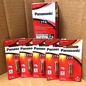 Mua Pin Kiềm Alkaline cửa cuốn A27  27A 12 VOLT PANASONIC LRV27 (hộp 5 viên) - Hàng chính hãng