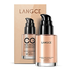 CC CREAM TRANG ĐIỂM COLLAGEN ĐẸP DA CHỐNG NẮNG 30ml LANGCE
