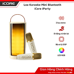 Mua Bộ Loa Karaoke Mini Bluetooth iCore iParty kèm 2 micro không dây - Hàng chính hãng