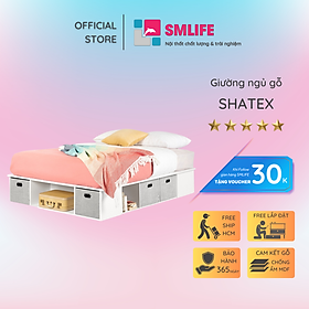 Mua Giường ngủ cao cấp bằng gỗ cho gia đình SMLIFE Shatex