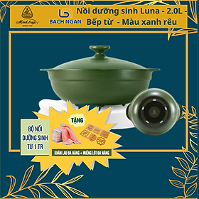 Mua Nồi Sứ Dưỡng Sinh Minh Long Luna 2.0L - Bếp Từ - Bằng sứ  hàng đẹp cao cấp  chắc chắn  an toàn sức khỏe  thực phẩm chín sâu và đều