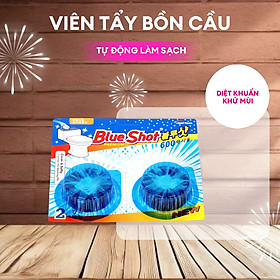 Bộ 10 vỉ tẩy khử mùi khử khuẩn, khử mùi bồn cầu Hàn Quốc  Blueshot - 1 viên dùng được 600 lần xả nước (~1 tháng)