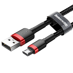 Mua Cáp sạc nhanh Baseus Cafule micro usb cho android - dây sạc 2.4A bọc dù chống đứt - hàng chính hãng