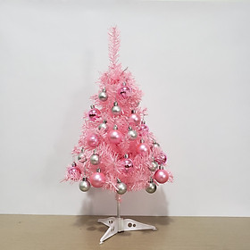 Mua Cây Thông Noel Trang Trí Mùa Giáng Sinh Cao 60cm Màu Hồng Dễ Thương Dáng Cây Dày  Tán Rộng Kèm Dây Đèn  Hạt Châu Sang Chảnh  Xinh Lung Linh - Tặng Kèm 1 Pin AA Maxcell