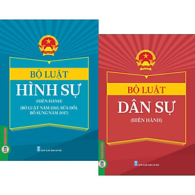 Combo 2 Cuốn Sách: Bộ Luật Tố Tụng Hình Sự (Hiện Hành) (Sửa Đổi, Bổ Sung Năm 2021) + Bộ Luật Dân Sự (Hiện Hành) (In trên giấy paper book; Mục lục trình bày chi tiết dễ dàng tra cứu)