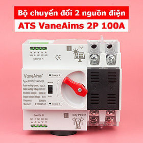 Bộ chuyển đổi 2 nguồn điện ATS VaneAims FXBQ7-100/2P 100A 2P AC 220V không gián đoạn