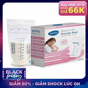 Hộp 30 túi trữ sữa Sanity - Hàng chính hãng Đức