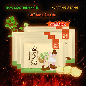 Miếng Dán Nhiệt Giữ Ấm Cơ Thể Chườm Nóng Giảm Đau Bụng Kinh Hamart Toả Nhiệt Kéo Dài Hiệu Quả - COMBO 5 Gói Nhiệt Cơ Thể