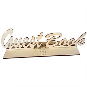 Chữ Guest Book Bằng Gỗ Để Bàn