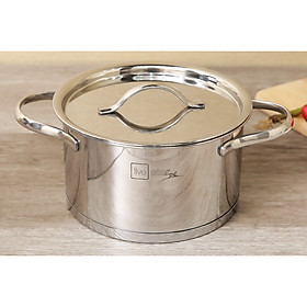Nồi inox 304 Fivestar 3 đáy - quai oval - nắp inox - sử dụng bếp từ - tặng 2 vá canh