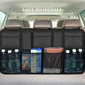 Car Back Seat Organizer with Pockets Seat Back Bag Barrier of Backseat Kids Children Pet Dog Tissue Handbag Purse Holder