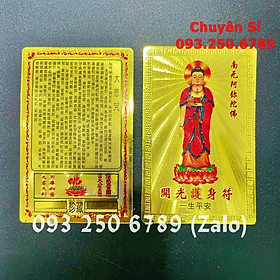 Kim Bài Phật Thích Ca Plastic Mạ Vàng 24k Phong Thủy May Mắn