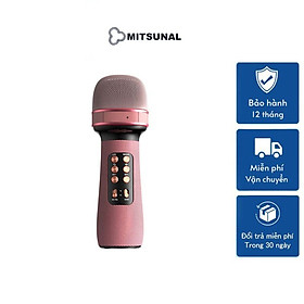Mua Micro Karaoke Bluetooth Kèm Loa Bluetooth Mini Mitsunal WS-898 Nâng giọng cực chất Loa Bluetooth Karaoke Mini Gia Đình Có Thu Âm Có Thẻ Nhớ USB AUX Mic LiveStream Không Dây- hàng chính hãng