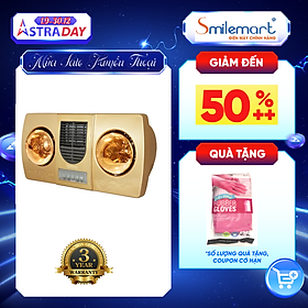 Mua Đèn sưởi treo tường 2 bóng vàng kèm thổi gió nóng Kottmann dùng công tắc an toàn với nước IPX2 K2B-HWG