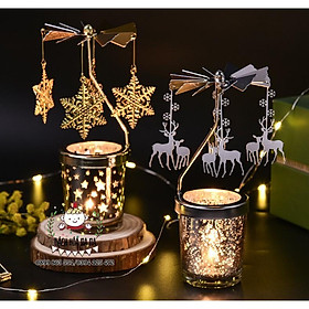 Mua Đèn Nến Xoay / Cốc đựng nến xoay  món quà trang trí lãng mạn  Tặng kèm viên nến Quà Năm Mới Quà Valentine - Nana Shop