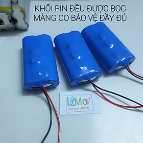 Mua Khối pin 2S (7 2V Cạn - 8 4V Đầy). Được đóng từ 2 cell pin Lis hen Xám 18650 Mới + Mạch bảo vệ 2S