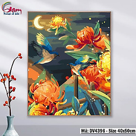 Mua Tranh trang trí tự tô màu theo số động vật GAM Chim và Hoa DV4396