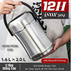 Mua CẶP LỒNG  CAMEN GIỮ NHIỆT CAO CẤP INOX 304 DUNG TÍCH 1 6L / 2.0L HÀNG SIÊU ĐẸP ( Tặng Bộ Hộp Muỗng Đũa Inox Cao Cấp )
