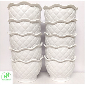10 Chậu nhựa quả Dứa 100x70x60, trồng cây mini,  xương rồng, cây để bàn, sen đá