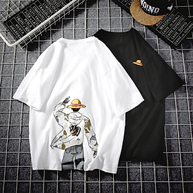 Áo thun tay lỡ Unisex One Piece Luffy mũ rơm - Đảo Hải Tặc cực chất