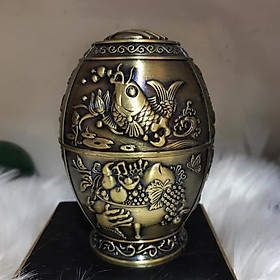 Mua Lọ tăm Cá chép bằng đồng kt 12x7cm