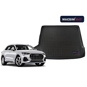Thảm lót cốp xe ô tô Audi Q3 2012-3018 nhãn hiệu Macsim chất liệu TPV cao cấp màu đen