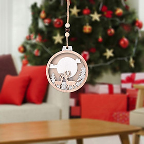Christmas Tree Pendants with Lights Elk Ornament for Party Decor Style 1