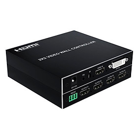 1080P 2x2 HD Video Wall Controller 2x2 Screen Video Processor TV Display Video Controller with 4 HD Output Ports US Plug