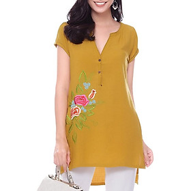 Áo Form Dài Thêu An Thủy 513 - Vàng