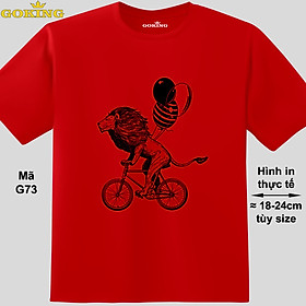 The Cycling Lion, mã G73. Hãy tỏa sáng như kim cương, qua chiếc áo thun Goking siêu hot cho nam nữ trẻ em, áo phông cặp đôi, gia đình, đội nhóm