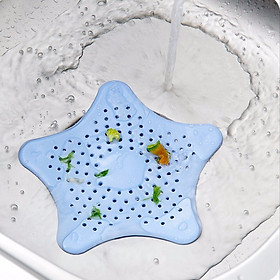 Combo 2 miếng lọc rác silicon thông minh có chân bám cố định sử dụng cho nhà tắm, bồn rửa bát - hình ngôi sao (giao màu ngẫu nhiên)