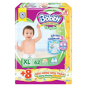 Tã Quần Bobby Ultra Jumbo XL62 Siêu Siêu Lớn Size XL - 62 Miếng