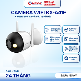 Camera KX-A41F 4MP ngoài trời ghi hình màu ban đêm, có mic, chống nước, kết nối LAN/WiFi - Hàng Chính hãng