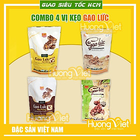 Bánh kẹo đãi khách - Combo kẹo gạo lức đặc sản làm quà biếu tặng, đãi khách, bao bì riêng biệt từng viên