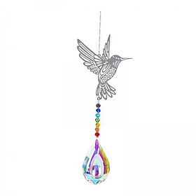 2X Rainbow Crystal Chandelier Prism Hanging Pendant Hummingbird 42cm