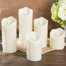 LED Simulate Flameless Electric Candle for Home Wedding Decor Warm Yellow Light