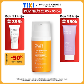 Kem mắt Vitamin C xóa mờ quầng thâm và giảm bọng mắt Paula's Choice C5 Super Boost Eye Cream 15ml 1010