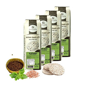 Combo 4 Gói Bánh Mix 4 Vị Huyền Mễ, Superfoods, Cỏ Ngọt, Muối Hồng, Bánh Gạo Lứt Ăn Kiêng Gufoods 170g - Bổ Sung Dinh Dưỡng Cho Người Ăn Chay, Ăn Kiêng, Ăn Vặt Healthy, Eatclean, Tập Gym